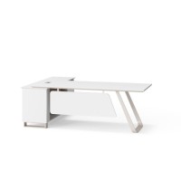 BG-2549L White Office Desk for Modern Workspaces for African Office Furniture Importers