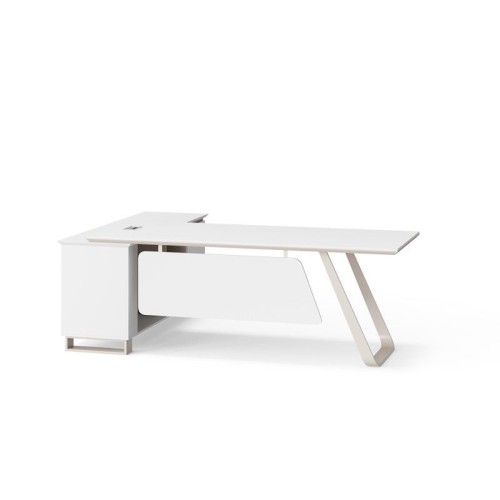 BG-2549L White Office Desk for Modern Workspaces for African Office Furniture Importers