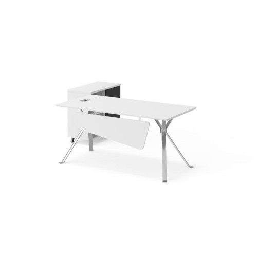 BG-2525 White Modern Office Desk for Showrooms for Nigeria Office Furniture Distributors